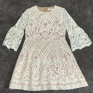 Elegant Lace Dress with Bell Sleeves